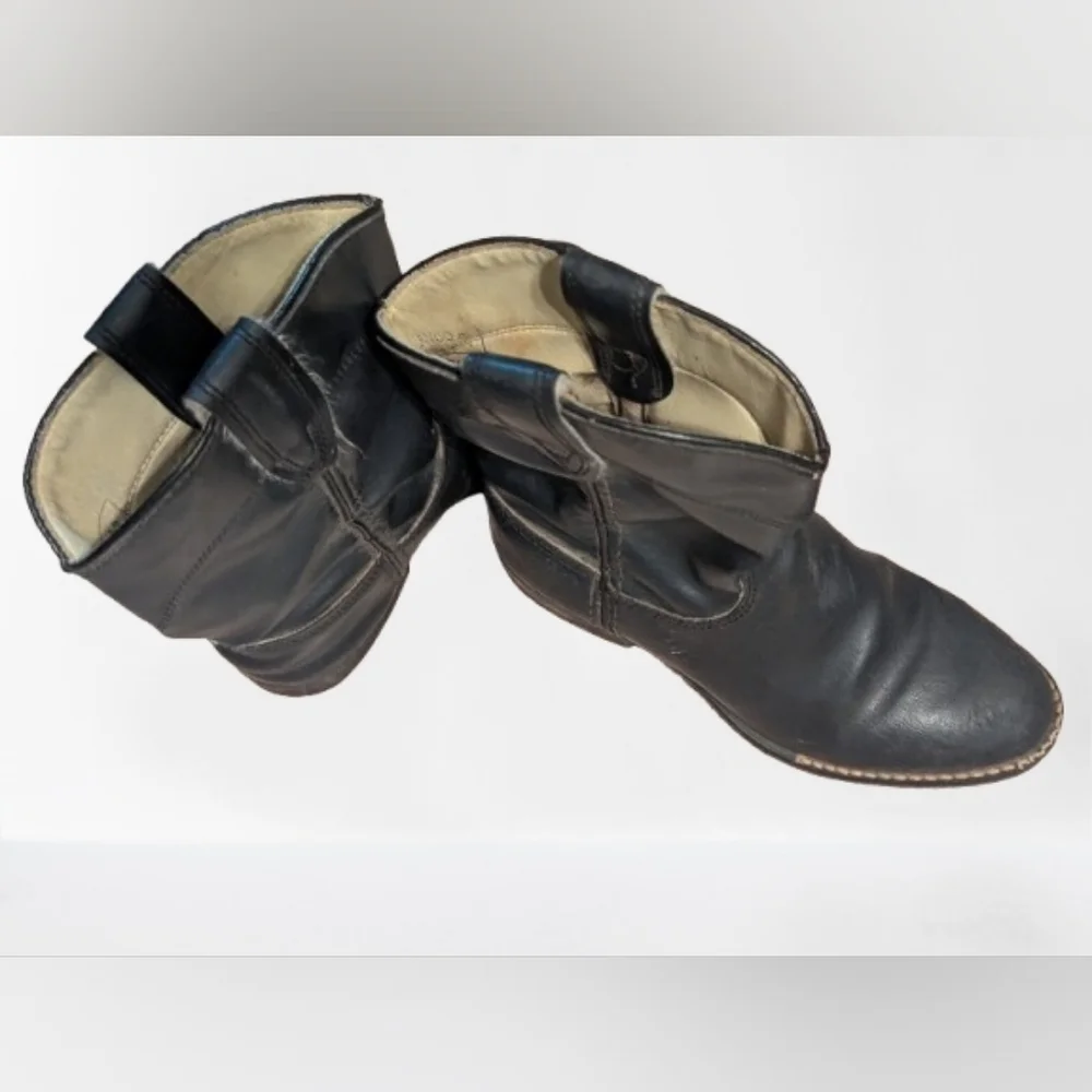 Vintage Bronco Kids' Black Leather Boots 13.5 D